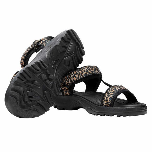 Fila Women's Brown Leopard Strap Sandal - Picture 3 of 6